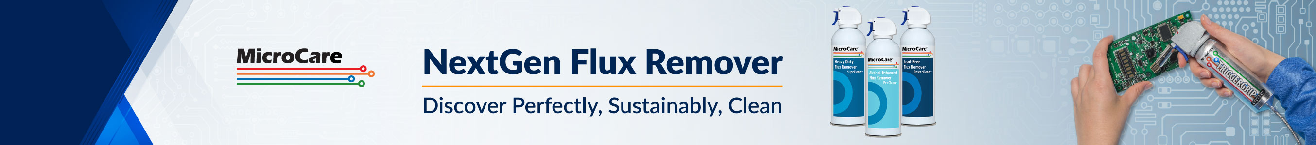 microcare flux removers in banner